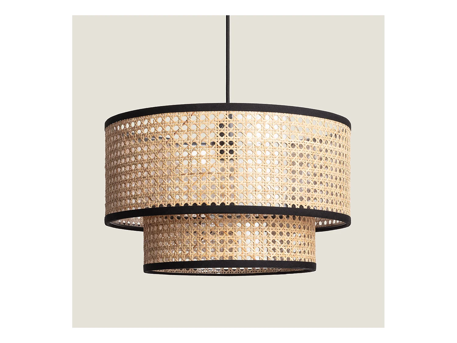 Suspension Rotin Huela Doppio Naturel