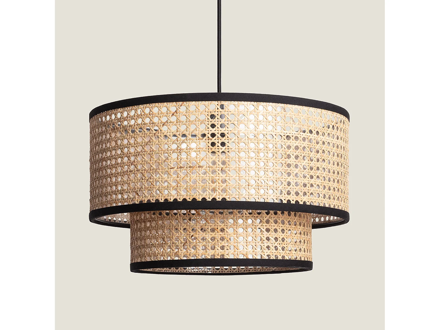 Suspension Rotin Huela Doppio Naturel