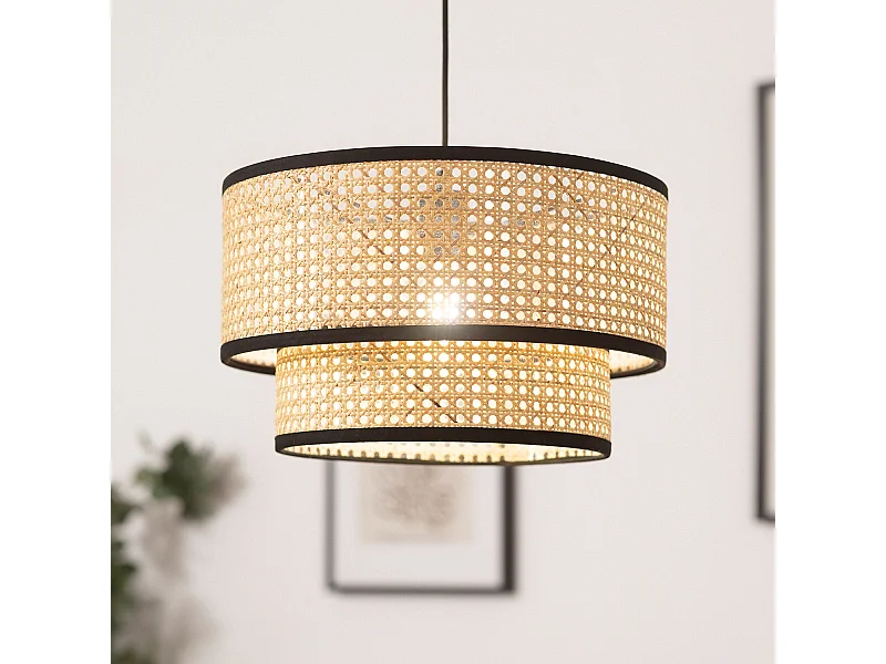 Suspension Rotin Huela Doppio Naturel