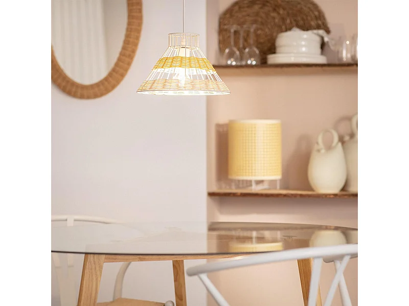 Suspension Rotin Wasari Noir