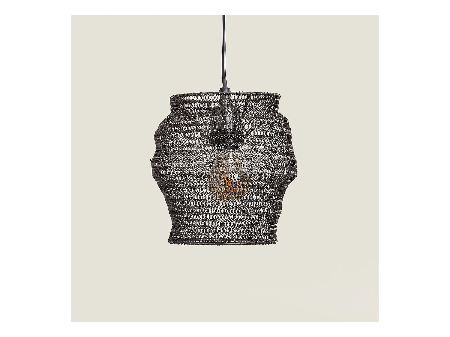 Lámpara Colgante Metal Milos S Negro