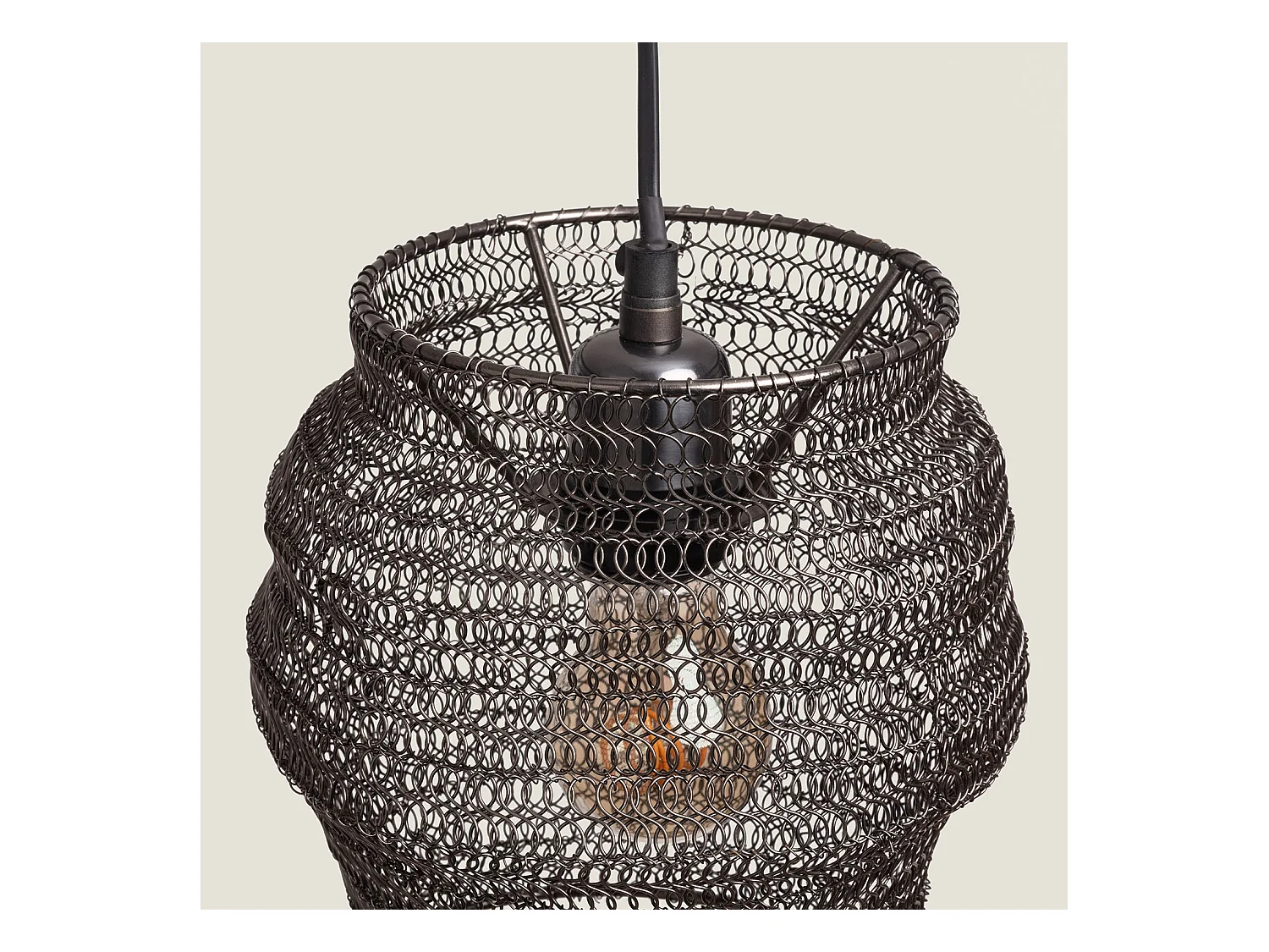 Lámpara Colgante Metal Milos S Negro