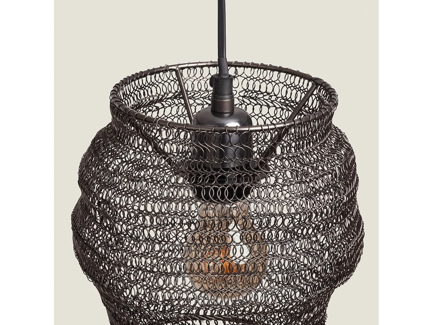 Suspension Métal Milos  Noir