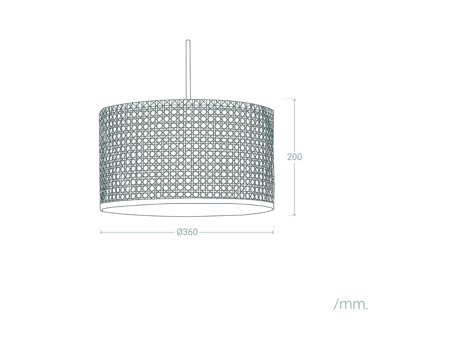 Lampada a Sospensione Rattan Mampa Naturale