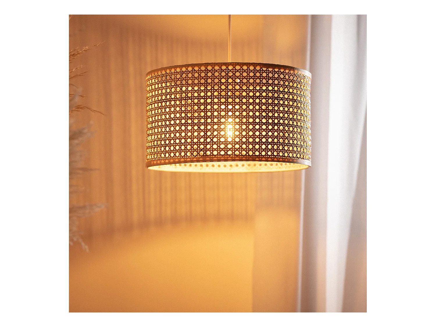 Suspension Rotin Mampa Naturel