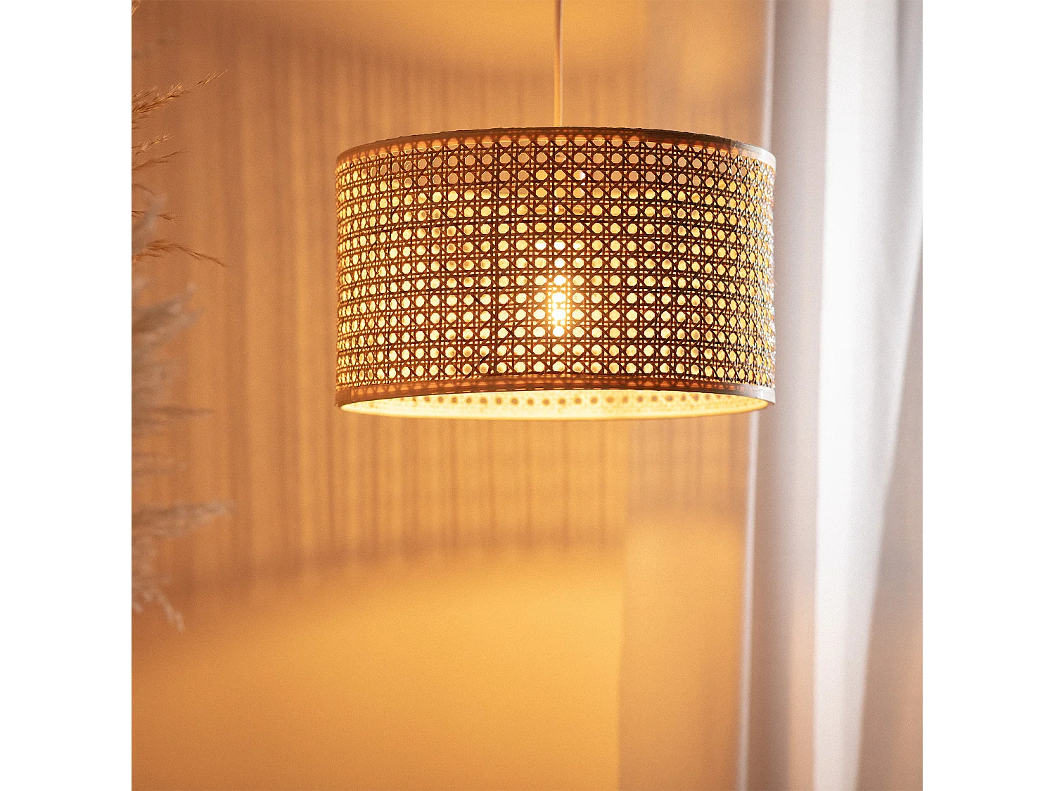 Suspension Rotin Mampa Naturel