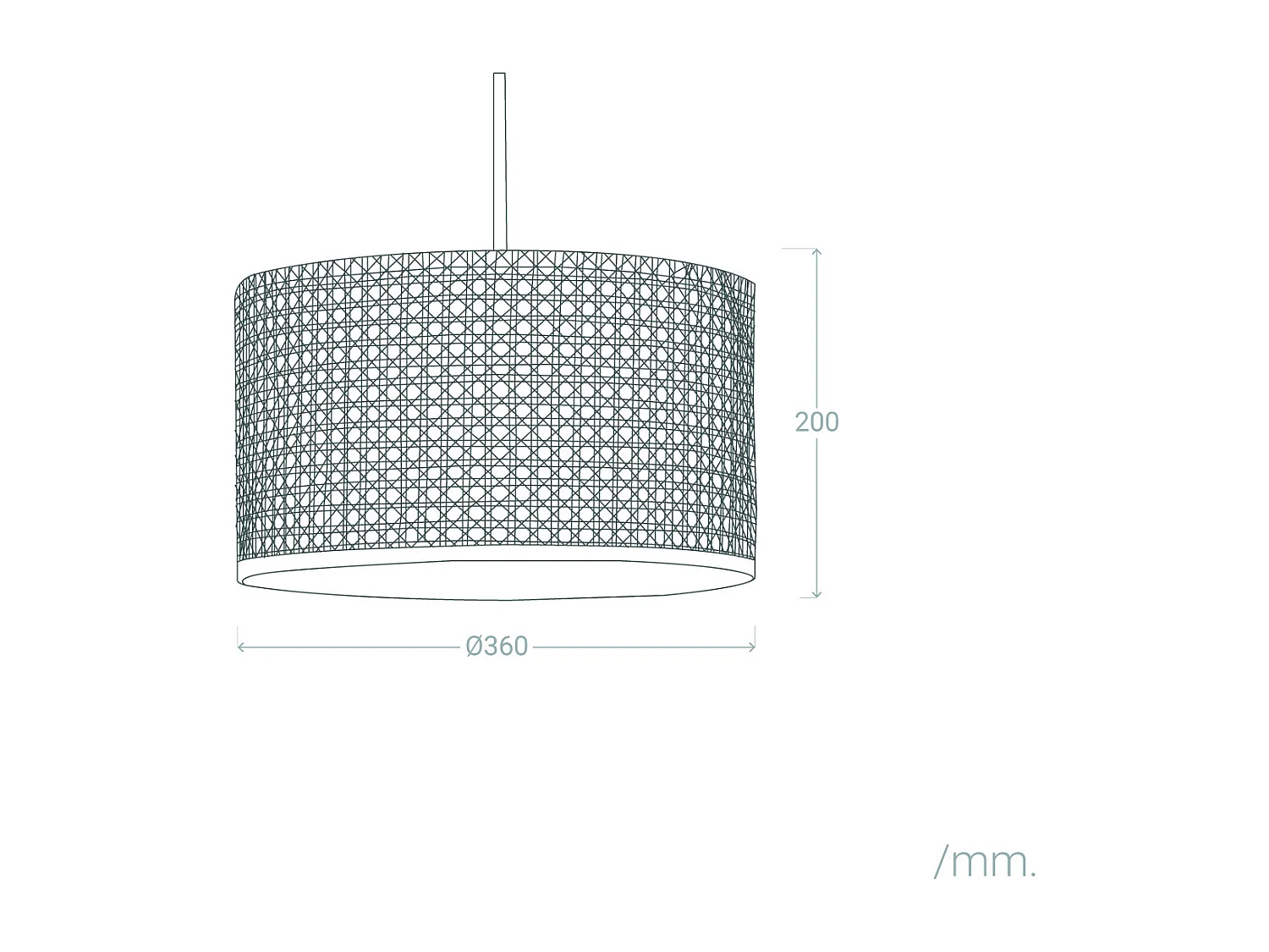 Suspension Rotin Mampa Naturel