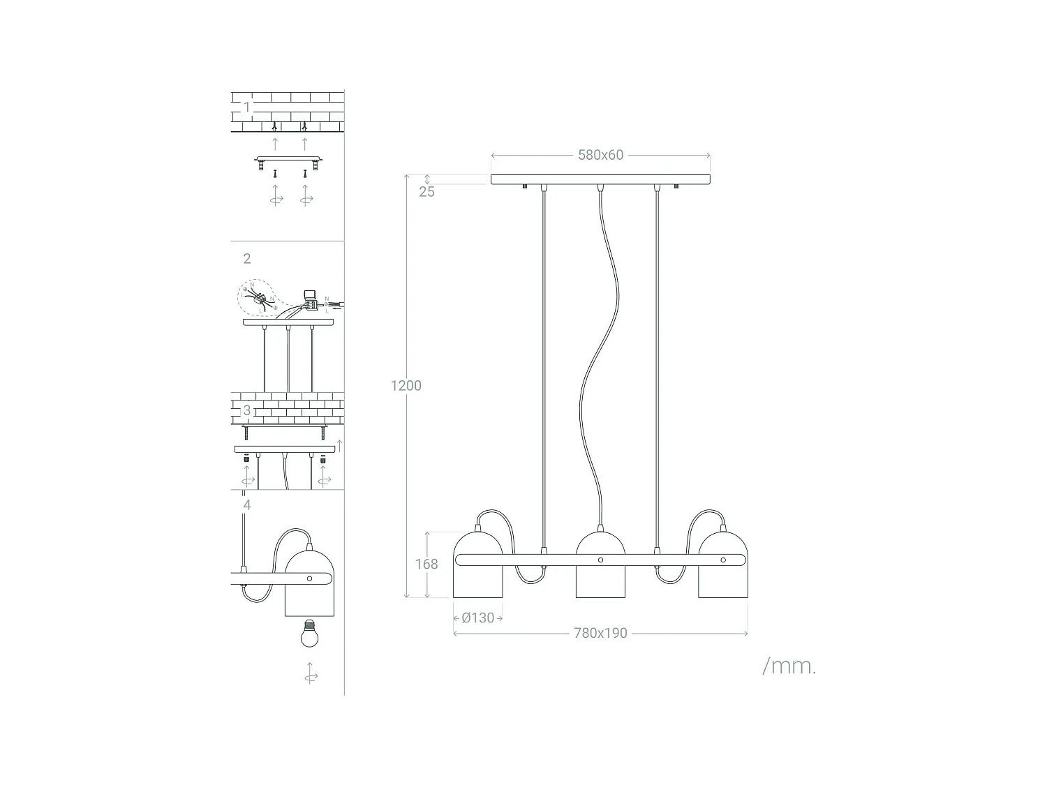 Lámpara Colgante Madera y Metal Klarhet Blanco