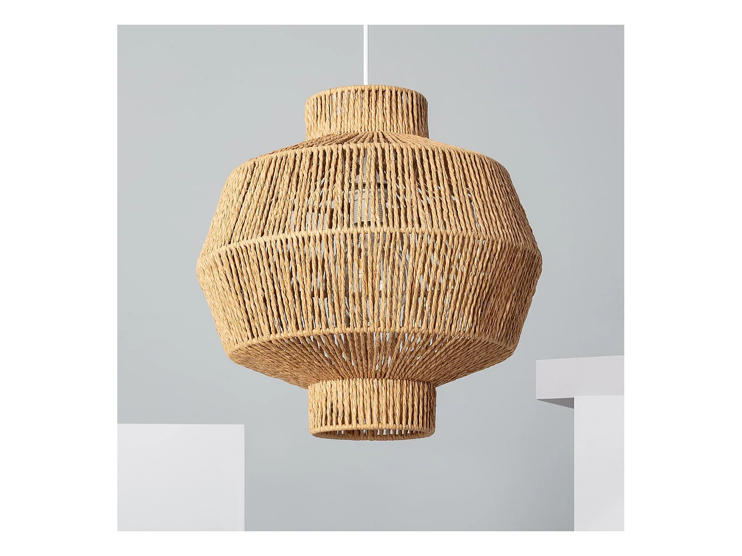 Suspension Papier Tressé Simara Brun