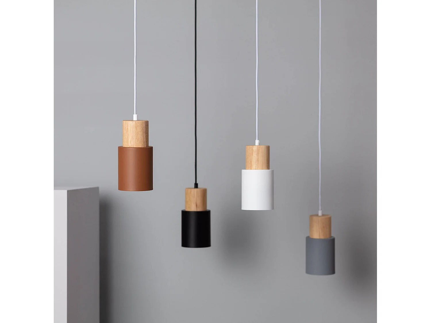 Suspension Bois et Métal Kidonge  Brun