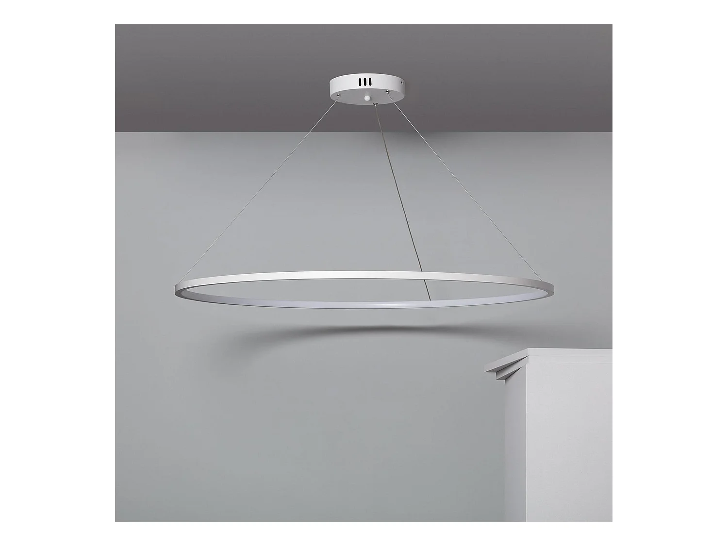 Suspension LED Métal 28W CCT Sélectionnable Big Ivalo Blanc