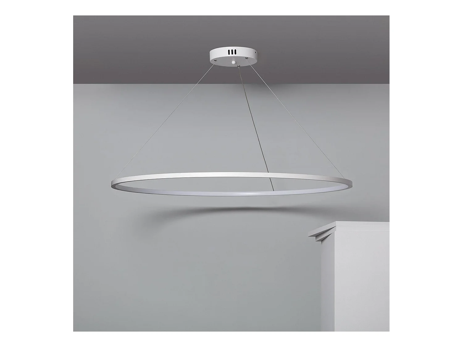 Suspension LED Métal 28W CCT Sélectionnable Big Ivalo Blanc