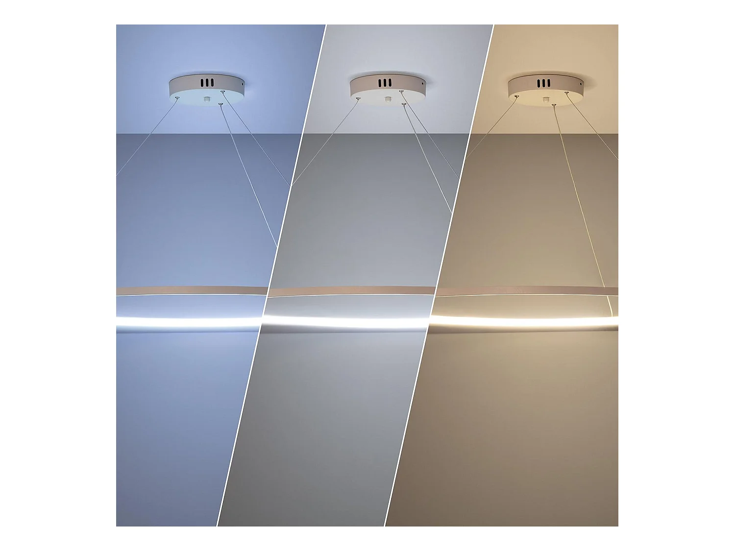 Suspension LED Métal 28W CCT Sélectionnable Big Ivalo Blanc