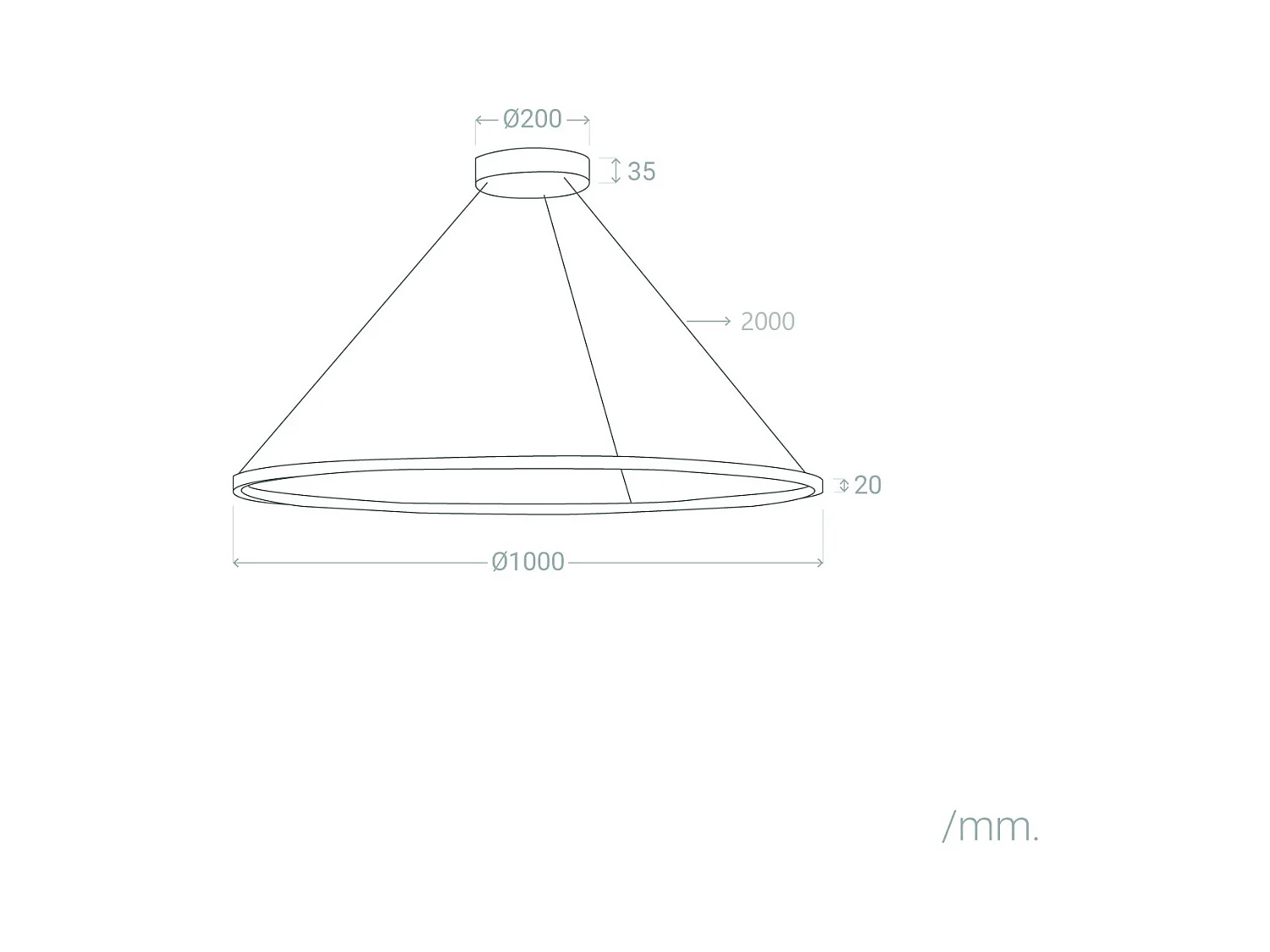 Suspension LED Métal 28W CCT Sélectionnable Big Ivalo Blanc