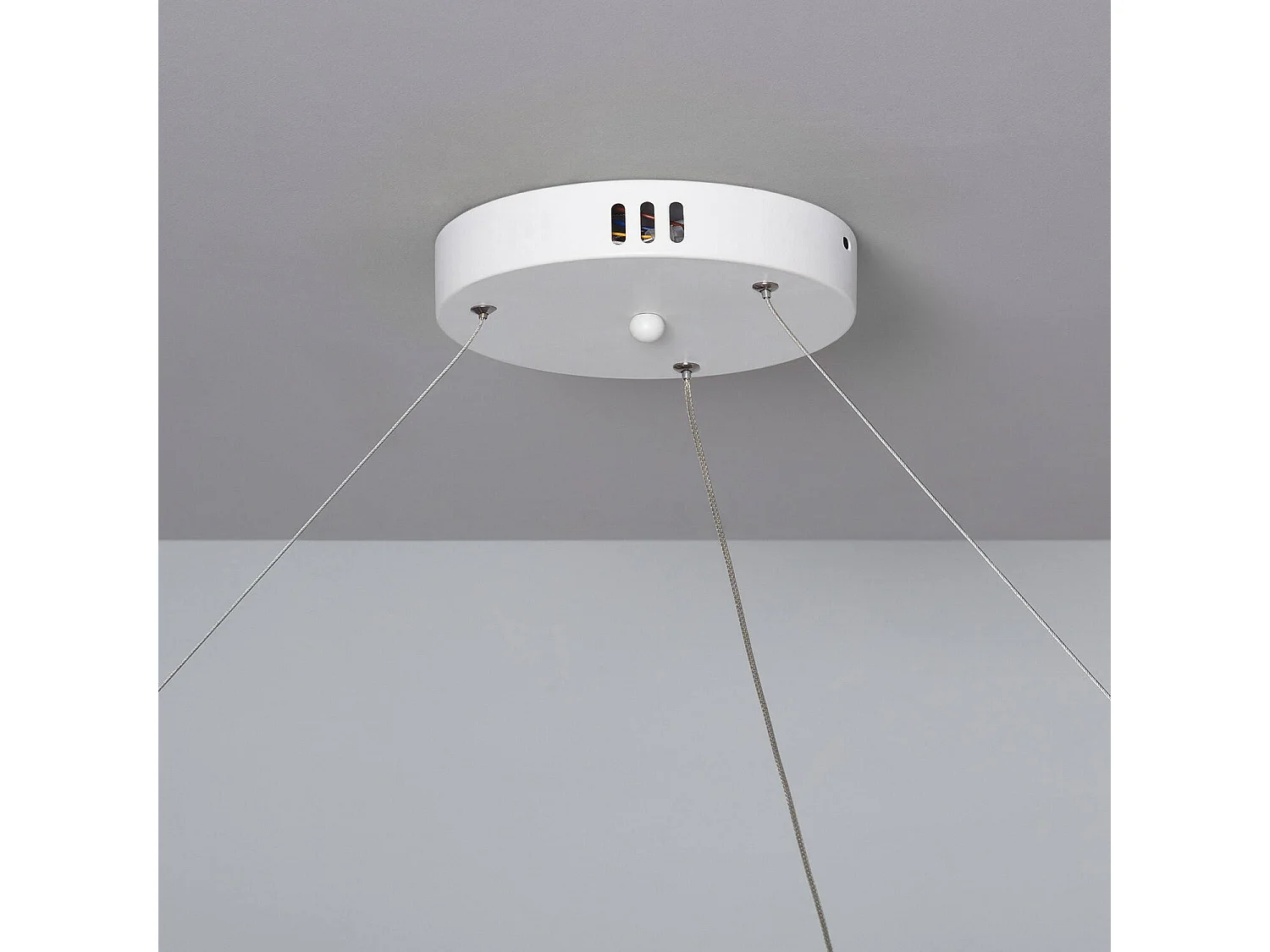 Lámpara Colgante LED 28W Aluminio CCT Seleccionable Big Ivalo Ø 1 Metro Blanco