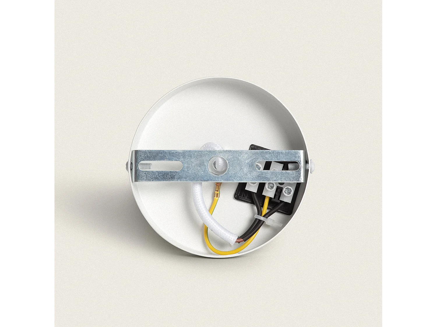 Lampada a Sospensione Tessuto Bello Duo Riflesso Bianco