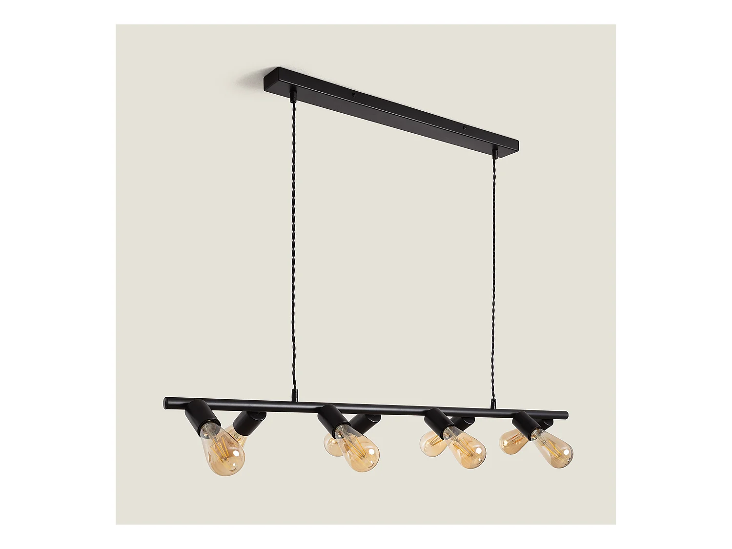 Lámpara Colgante Lineal Metal Garland Negro