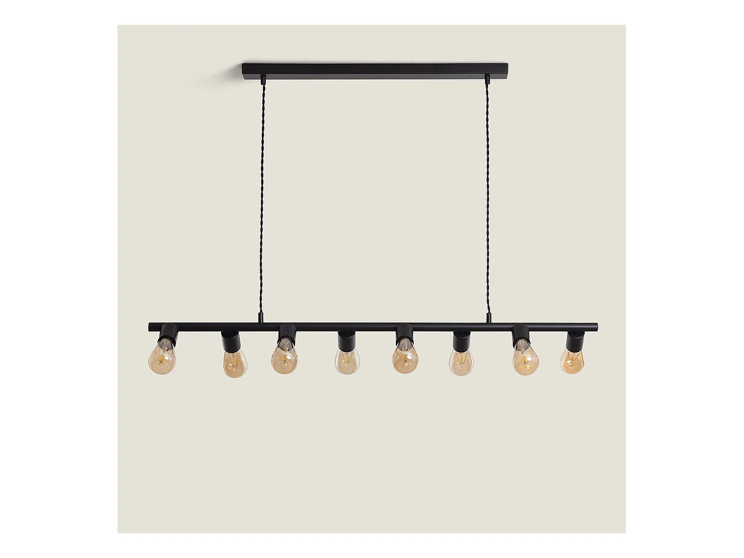 Lámpara Colgante Lineal Metal Garland Negro