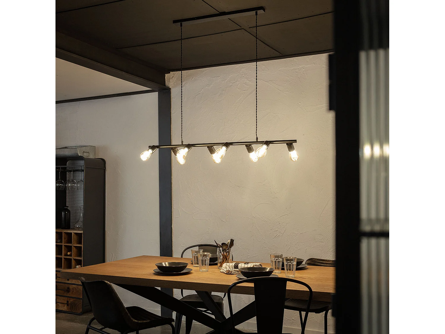 Suspension Métal Garland Noir