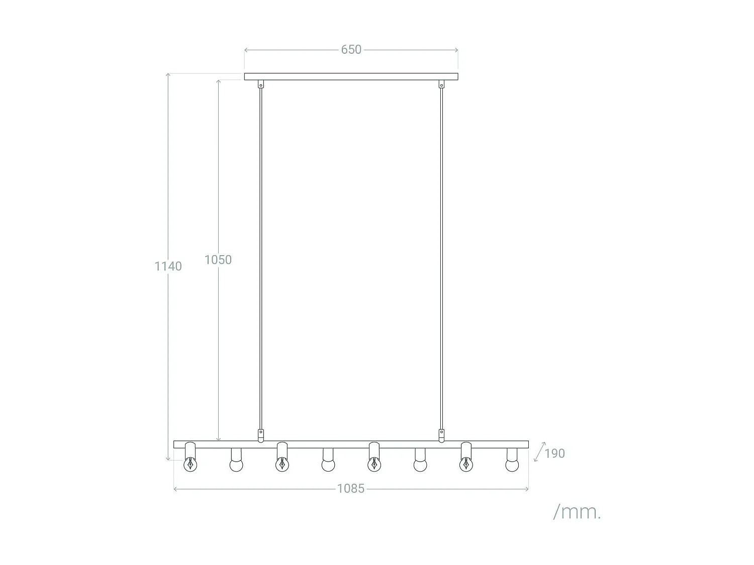 Suspension Métal Garland Noir