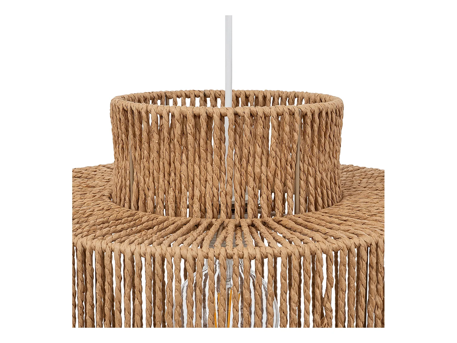 Lampada a Sospensione Carta Intrecciata Neka Naturale