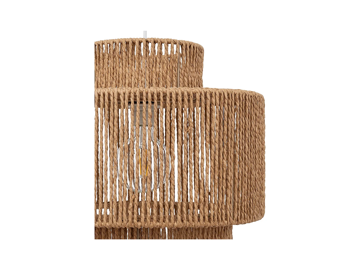 Lampada a Sospensione Carta Intrecciata Neka Naturale