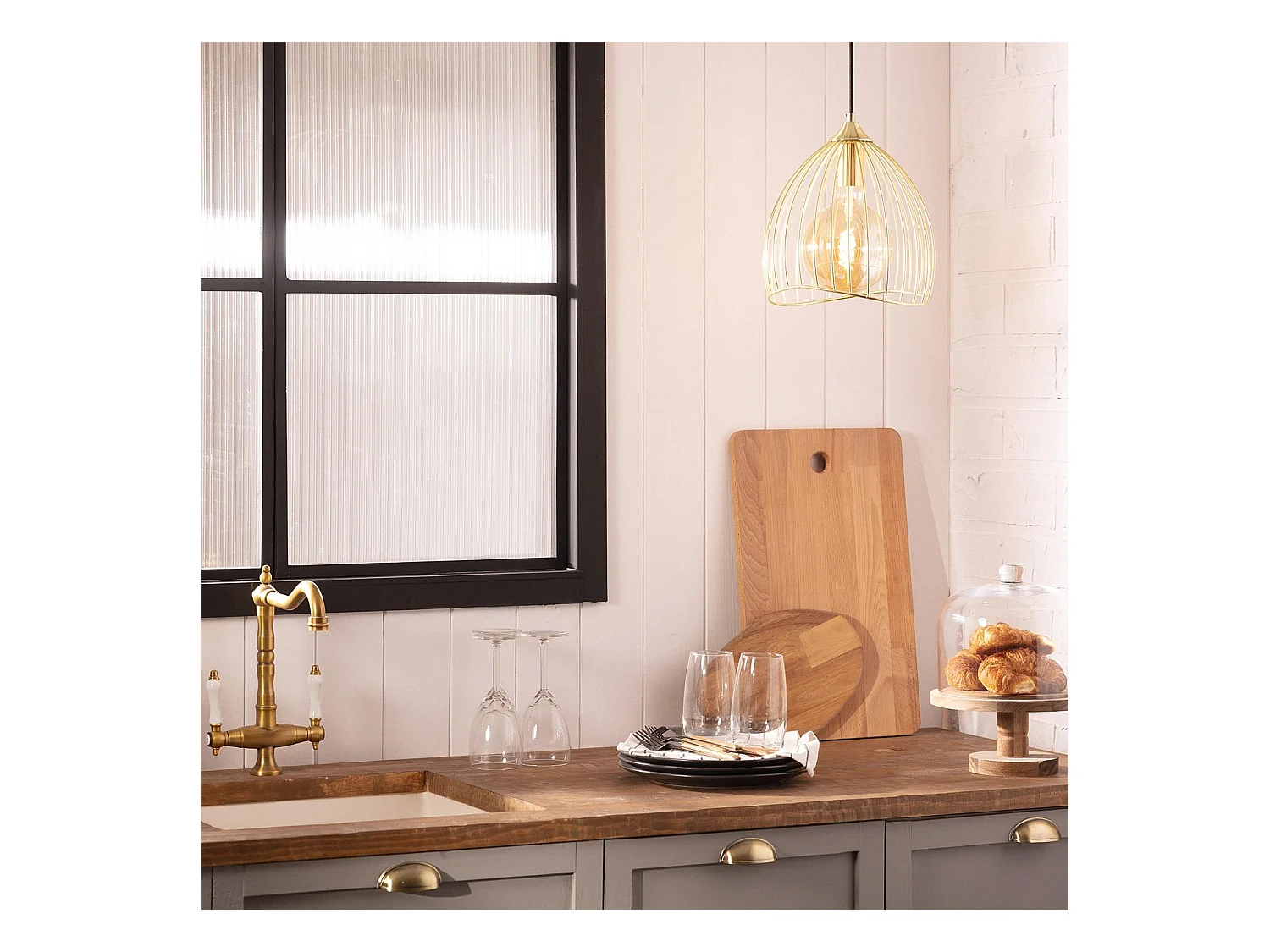 Lampada a Sospensione Metallo Kibanda Bellús Nero