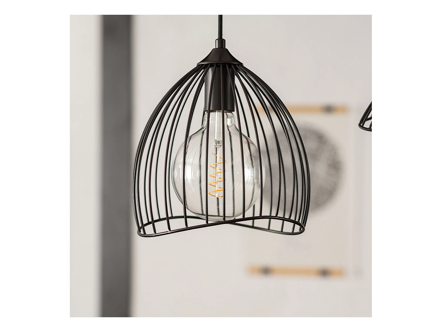 Lampada a Sospensione Metallo Kibanda Bellús Nero