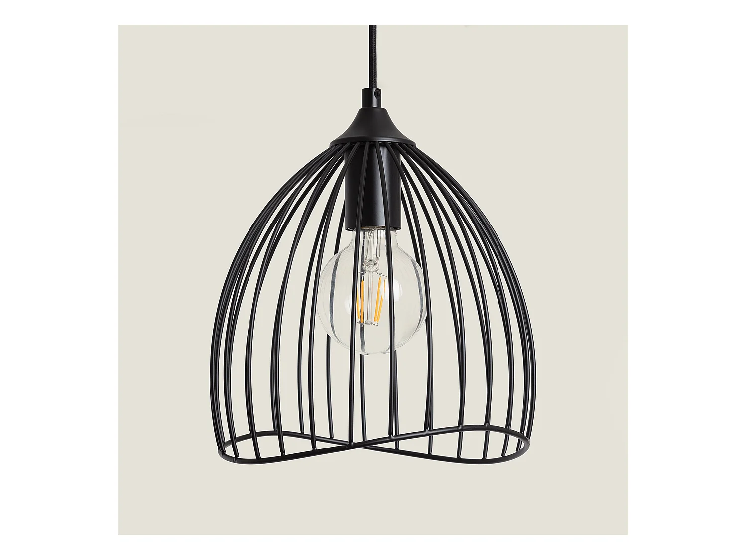 Lampada a Sospensione Metallo Kibanda Bellús Nero