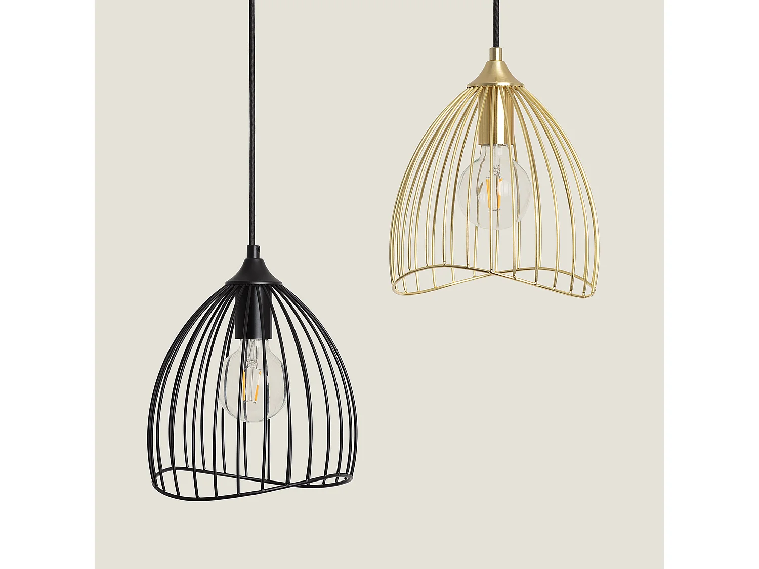 Suspension Métal Kibanda Bellús  Noir