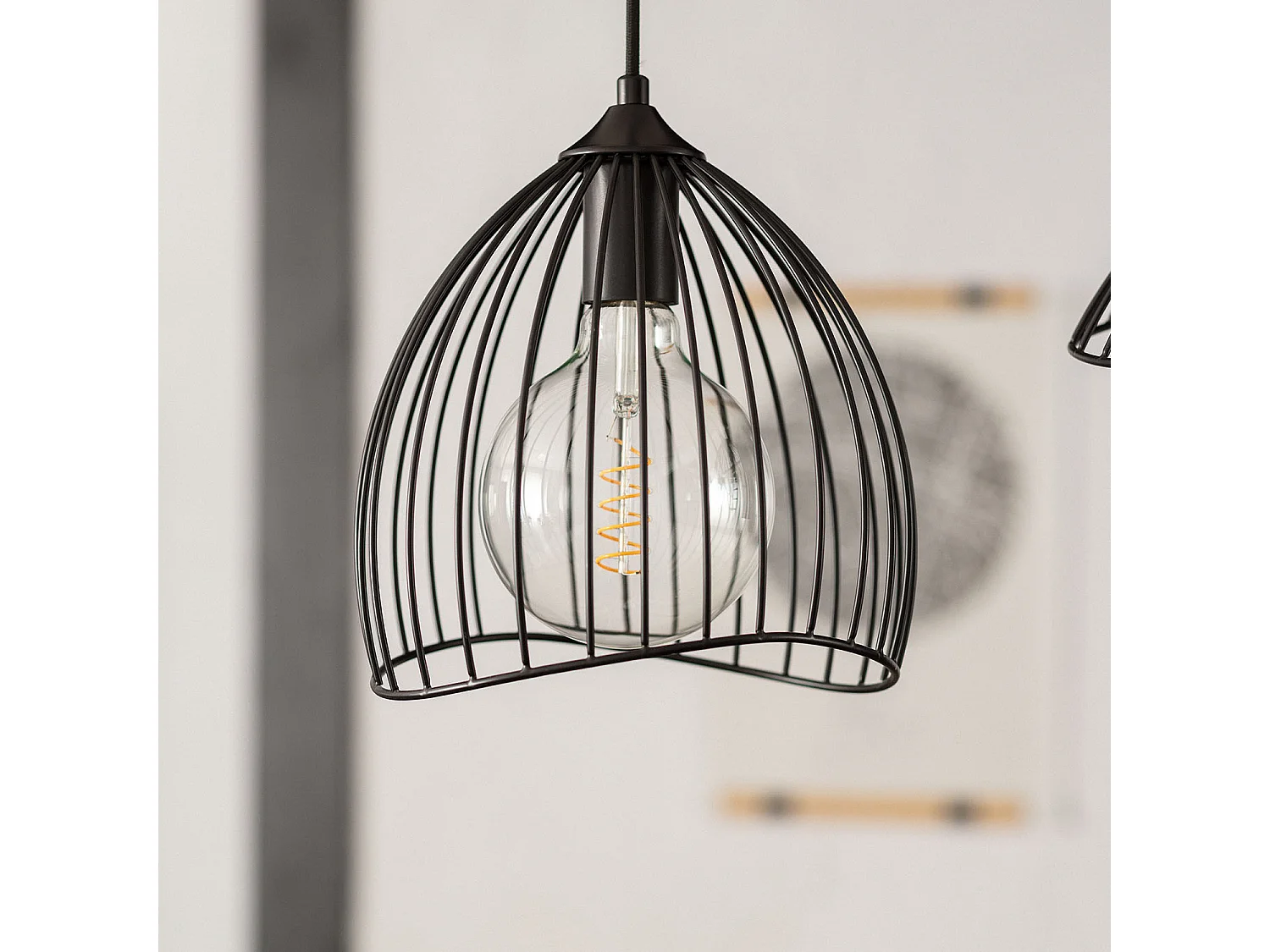 Suspension Métal Kibanda Bellús  Noir