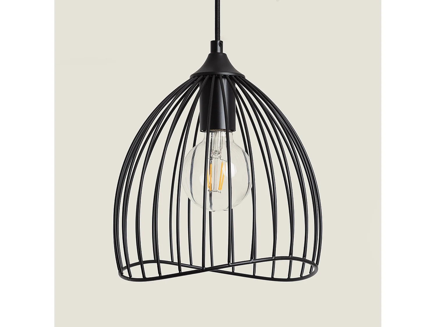 Suspension Métal Kibanda Bellús  Noir