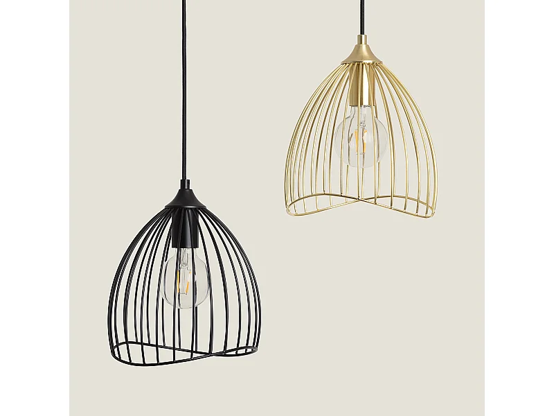 Suspension Métal Kibanda Bellús  Noir