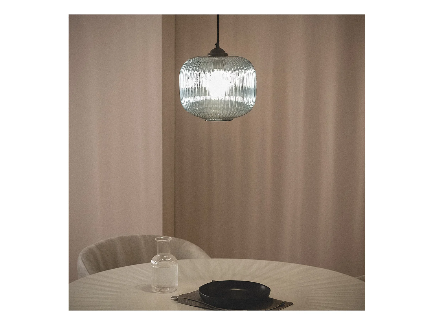 Suspension Verre Modra Bleu