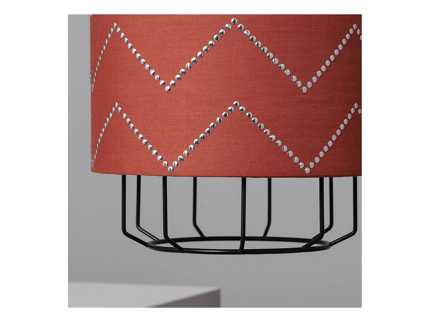 Lampada a Sospensione Tessuto Pointiza Rosso Mattone