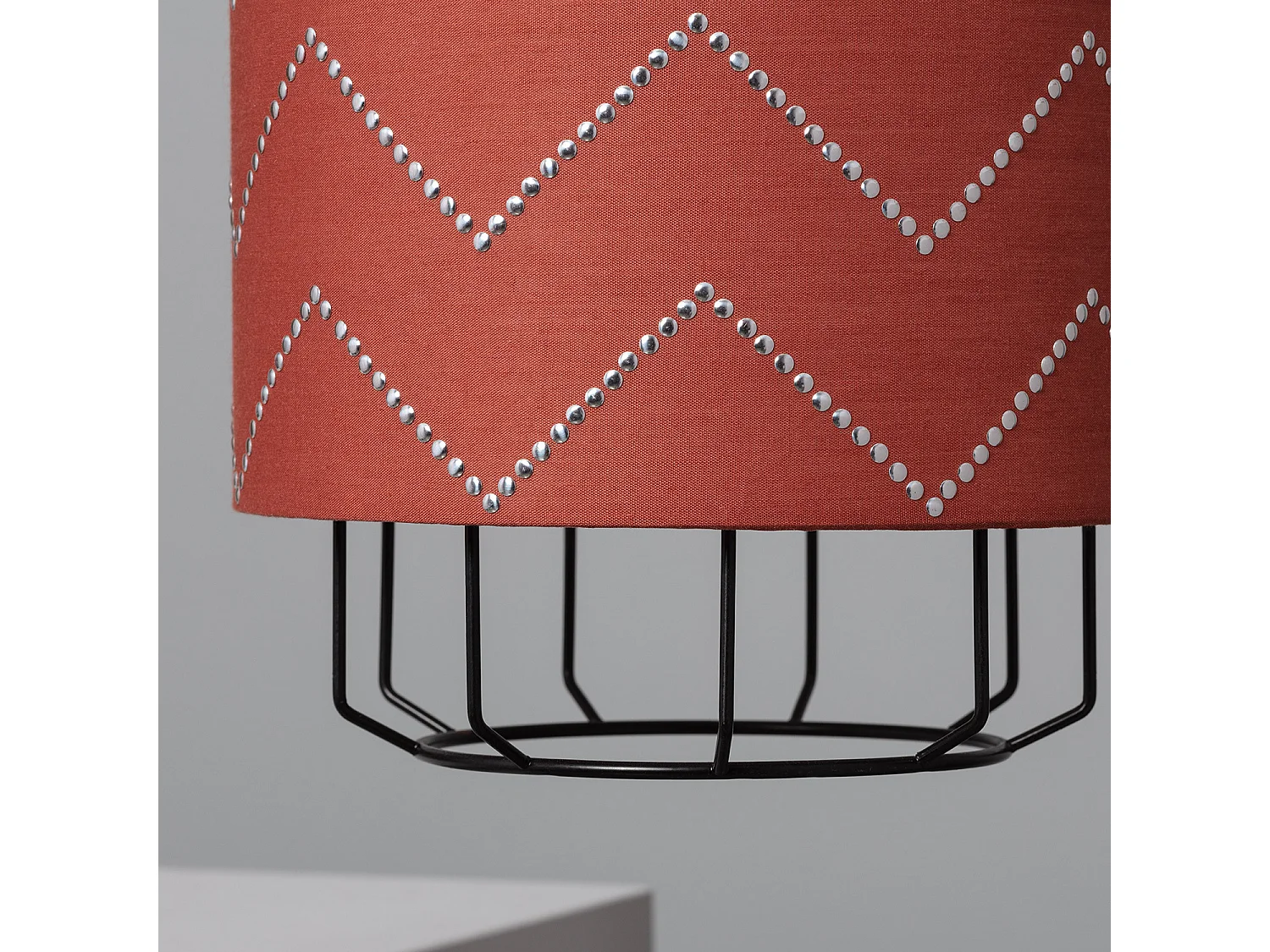 Lampada a Sospensione Tessuto Pointiza Rosso Mattone