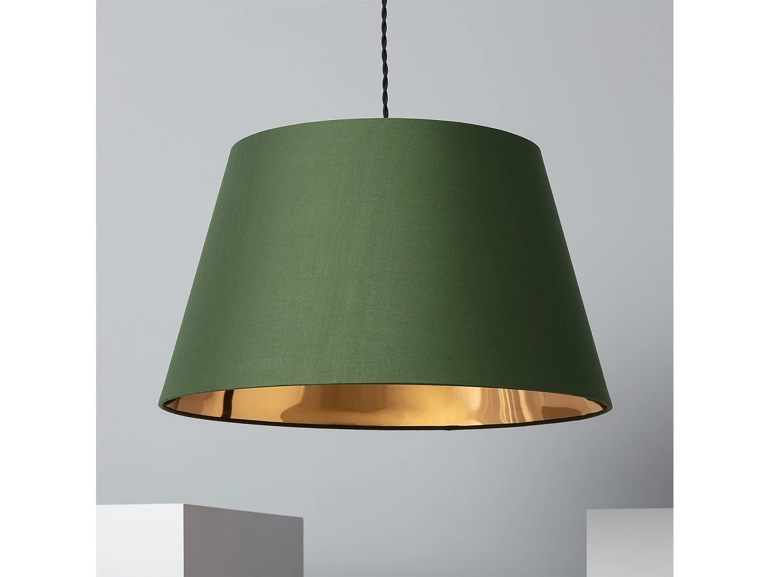 Lámpara Colgante Textil Baharia Verde Camo