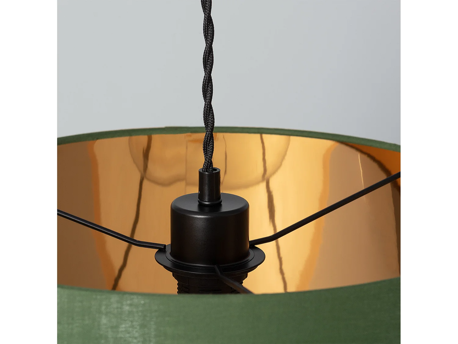 Lampada a Sospensione Lino Baharia Verde Militare