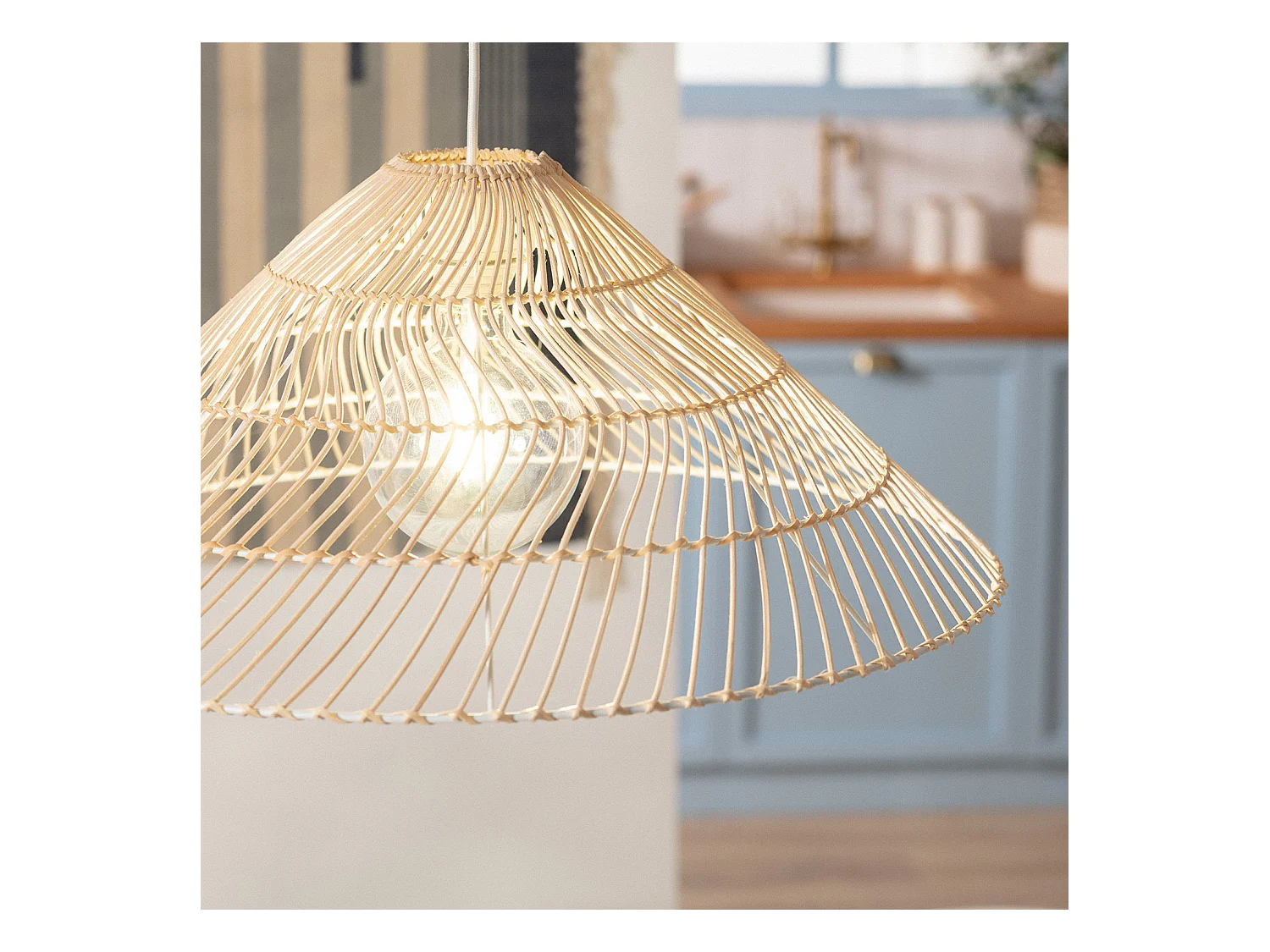 Lámpara Colgante Ratán Keops Natural