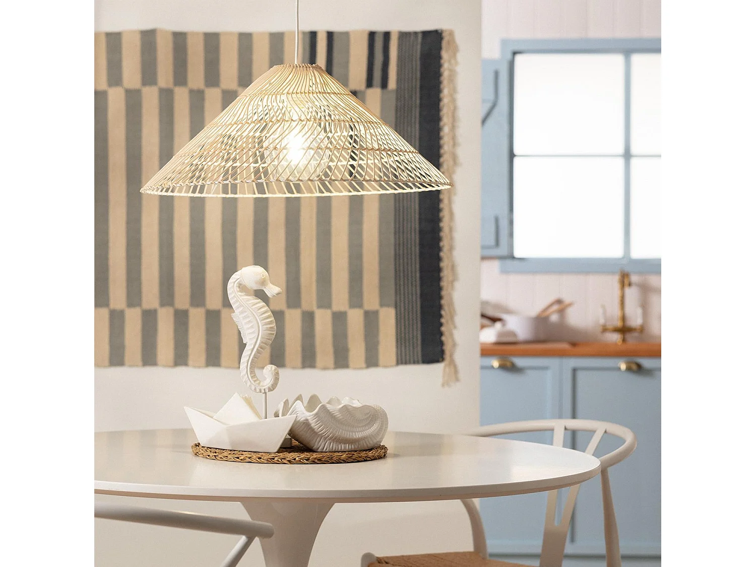 Suspension Rotin Keops Naturel