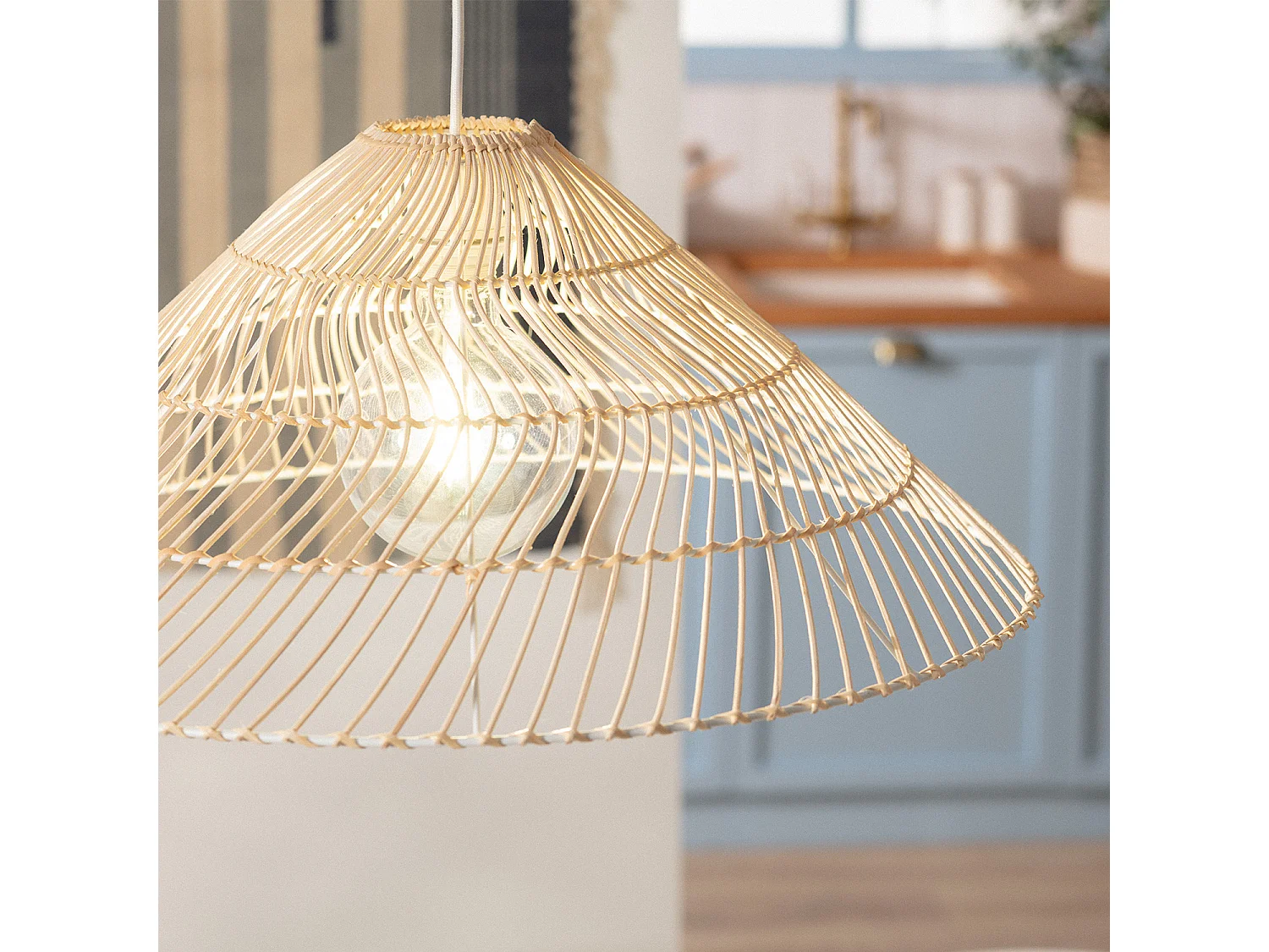 Suspension Rotin Keops Naturel