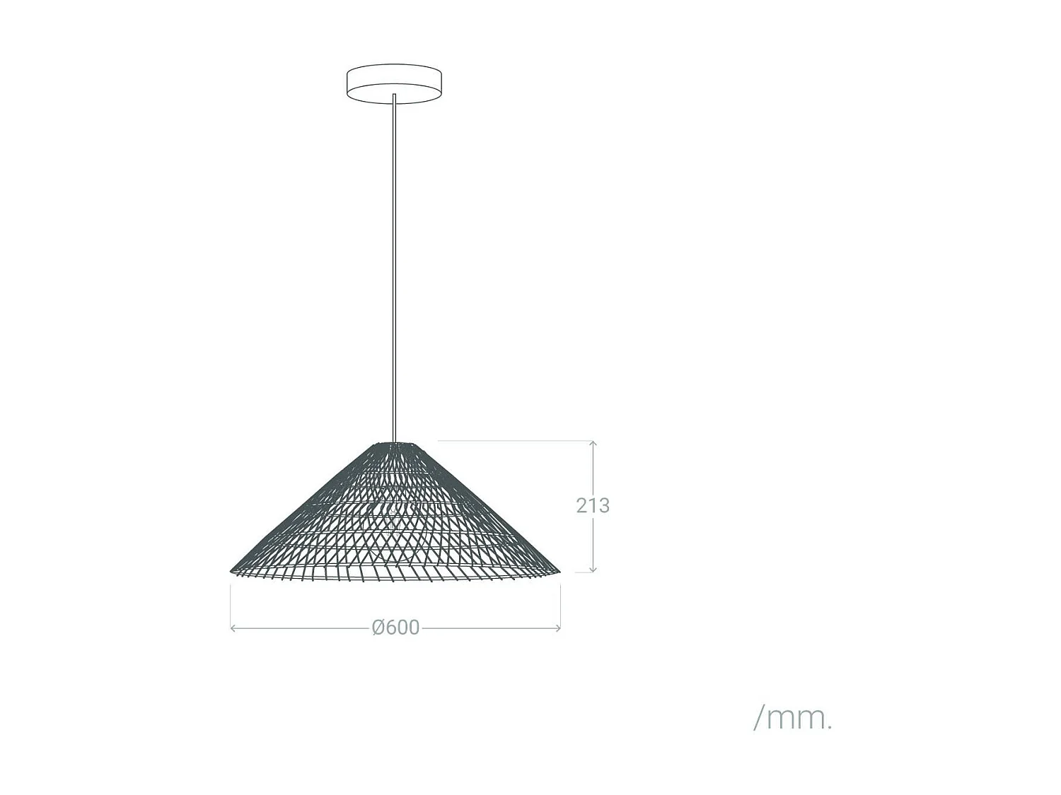 Suspension Rotin Keops Naturel