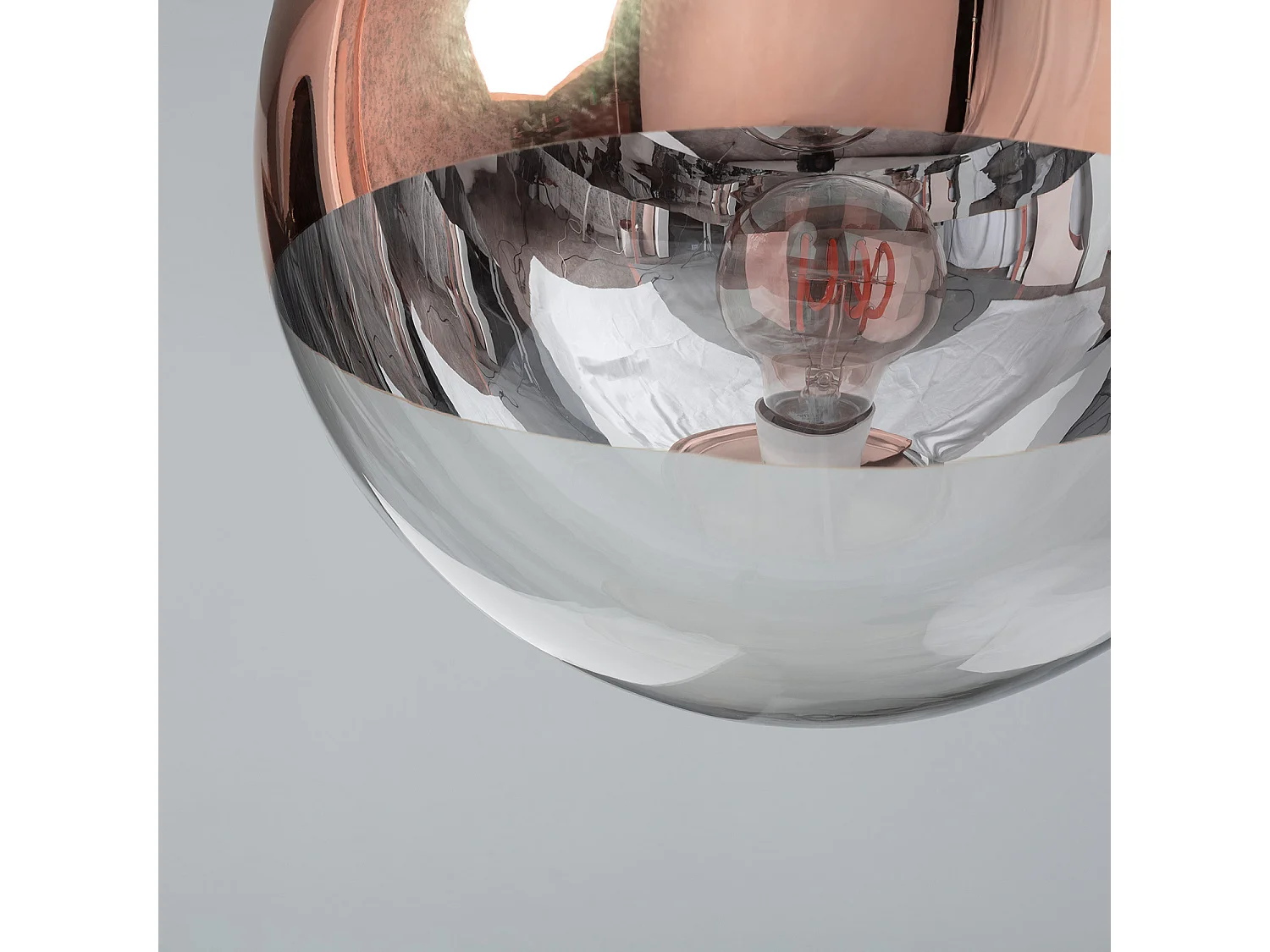 Suspension Métal et Verre Yelitza  Or rose