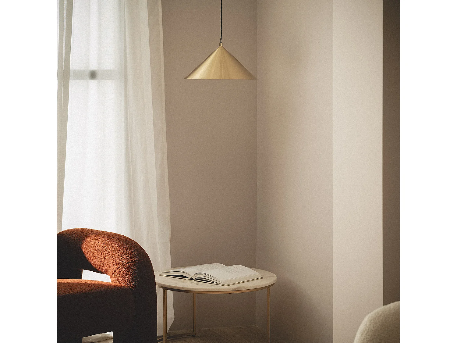 Suspension Métal Chipén Doré