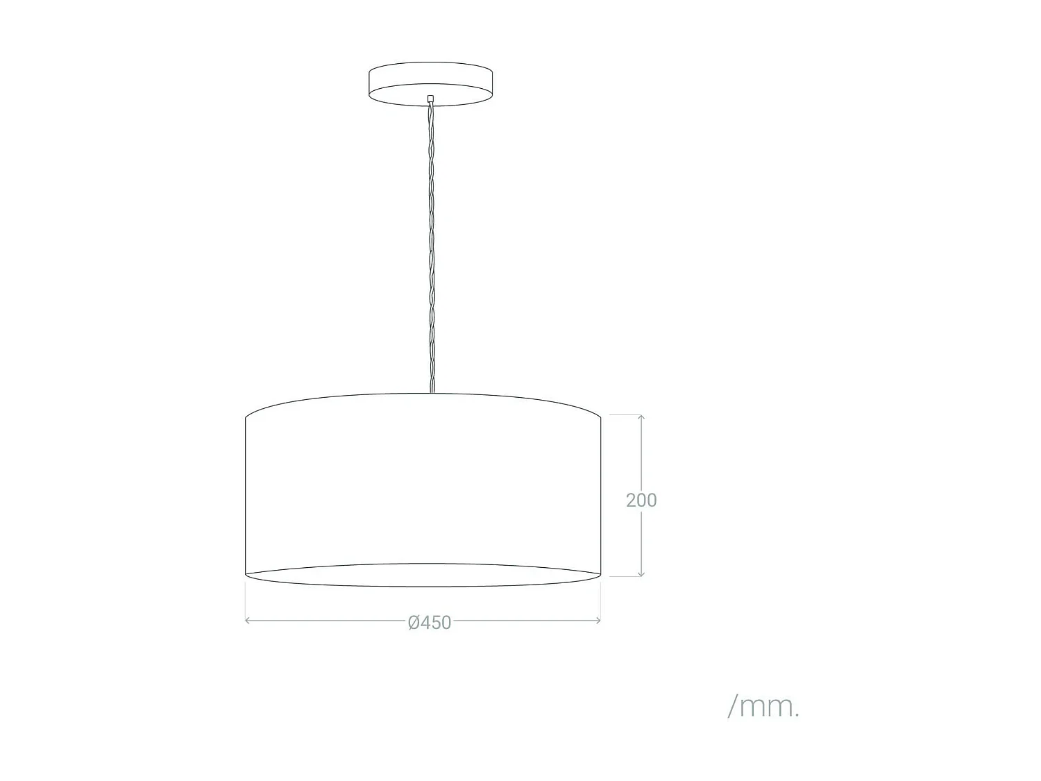 Suspension Textile Reflect Blanc