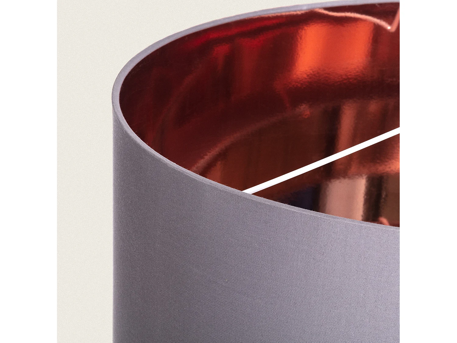 Lampada a Sospensione Tessuto Bello Duo Riflesso Grigio