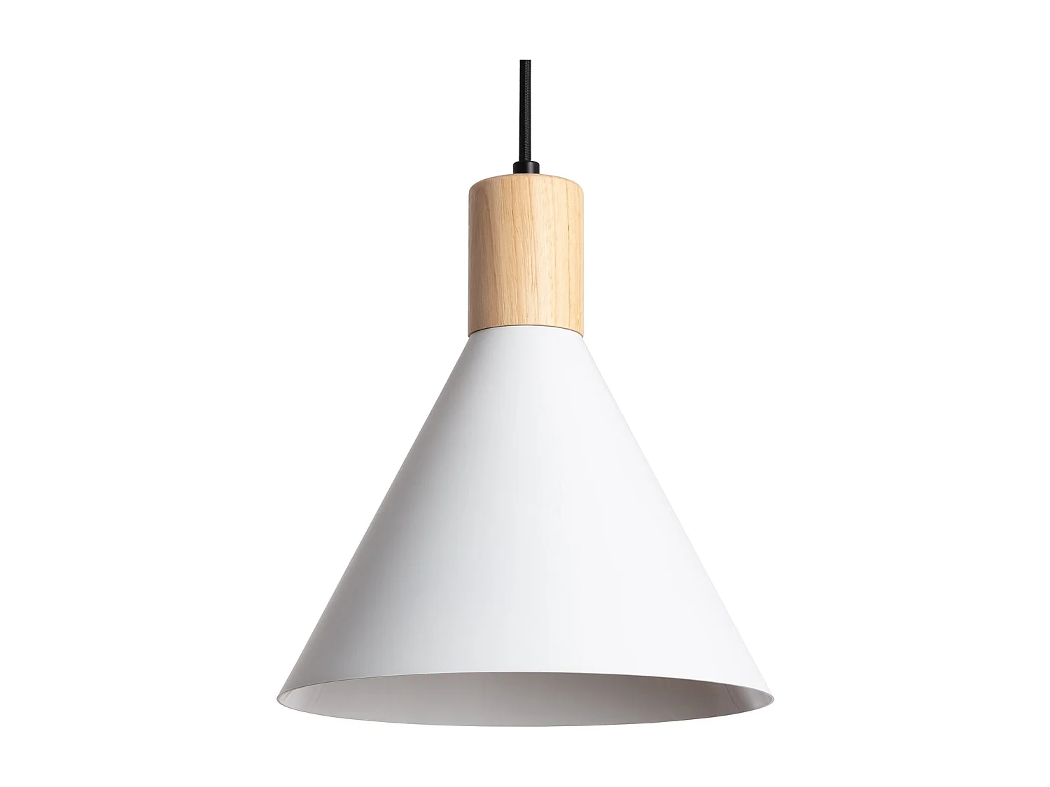 Suspension Aluminium et Bois Arbat Blanc