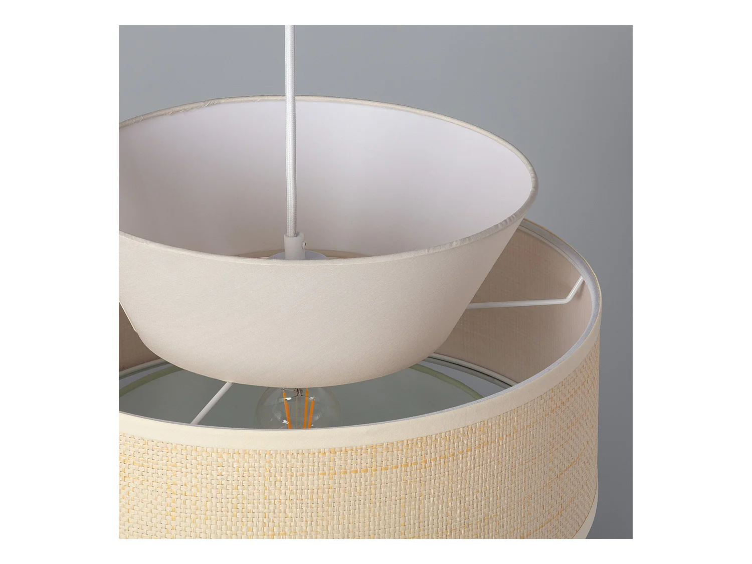 Lampada a Sospensione Tessuto Chulu Verde