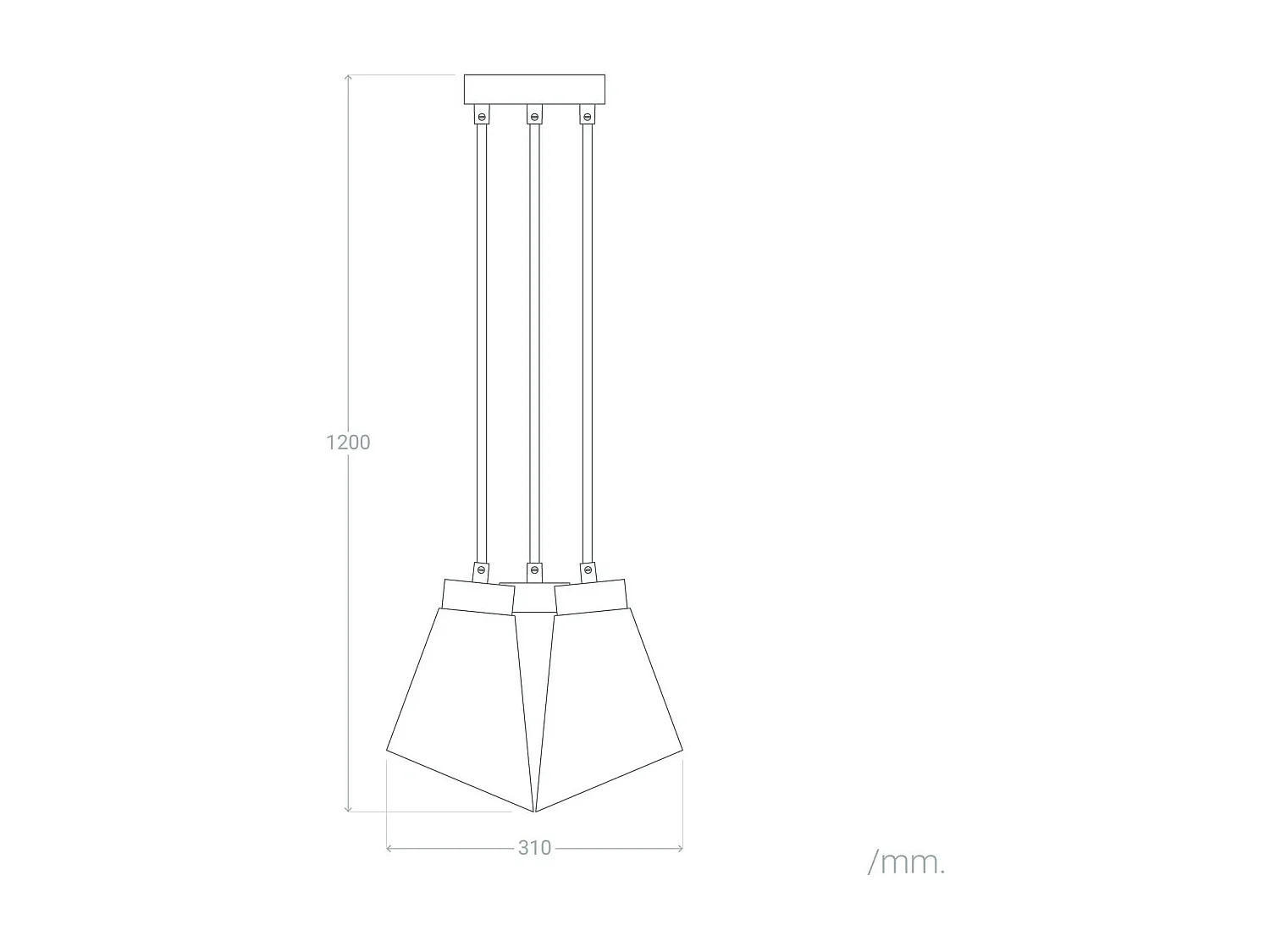 Lámpara Colgante Metal y Madera Itai Blanco