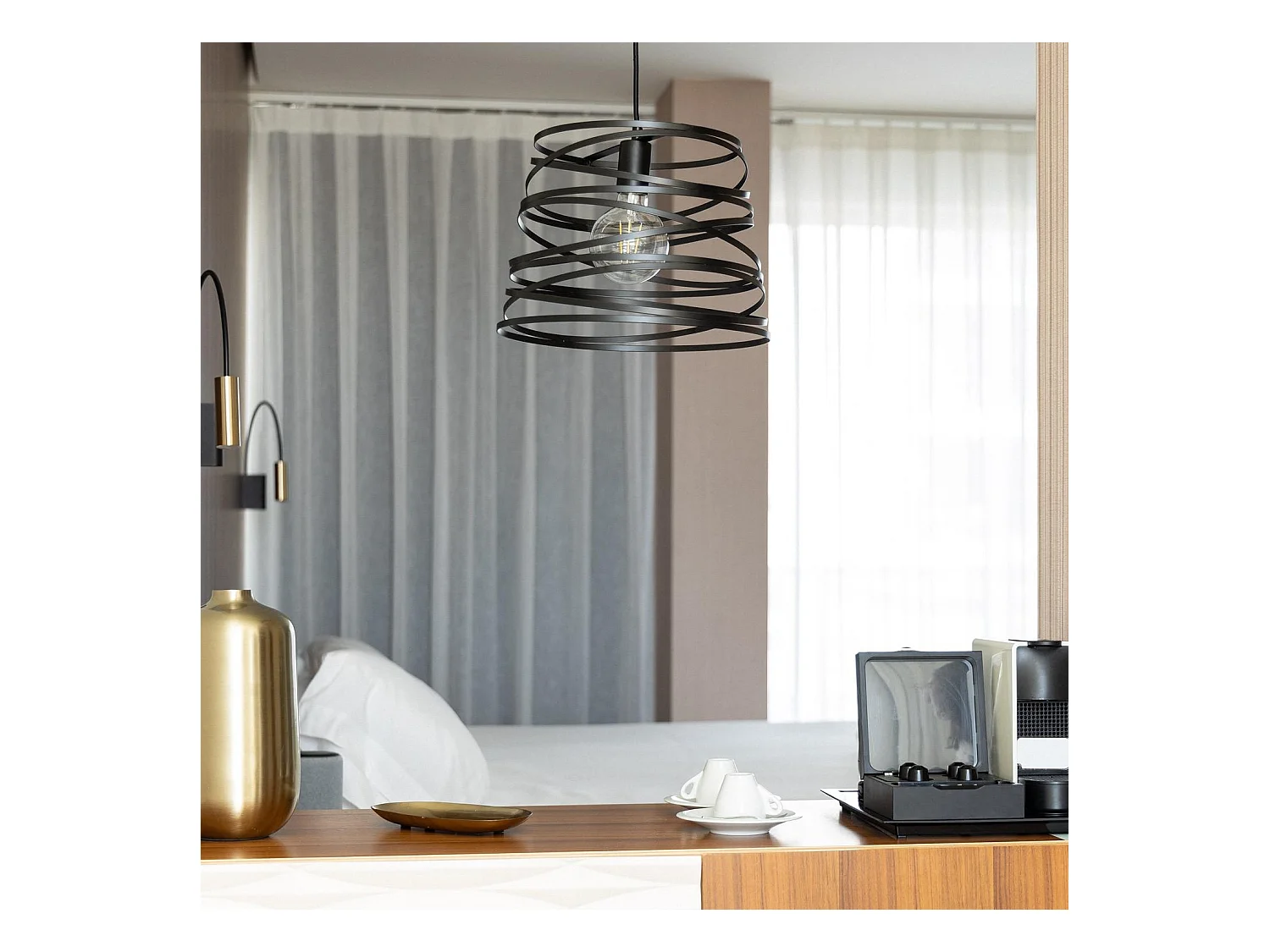 Lampada a Sospensione Metallo Hura Nero